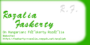 rozalia faskerty business card